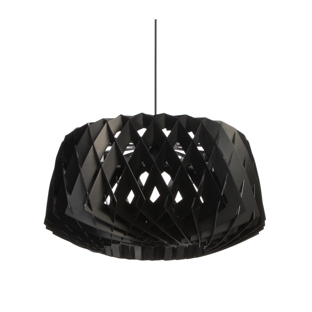 Moderna lámpara de suspensión LED de estilo escandinavo con forma de jaula de madera